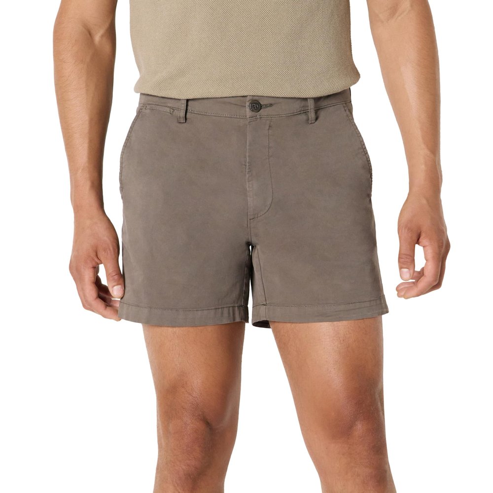 Amazon Essentials Men's Slim-Fit 5" Flat-Front Comfort Stretch Chino Shorts, Grey, 40