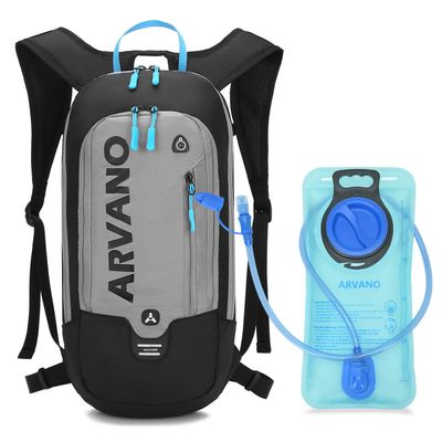 Arvano Hydration Backpack, Lightweight Hydration Pack with 2L Water Bladder, 6L Water Backpack for Men Women Cycling, Hiking, Mountain Biking, Skiing