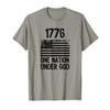 1776 One Nation Under God Patriotic Flag, 4th of July T-Shirt view 1