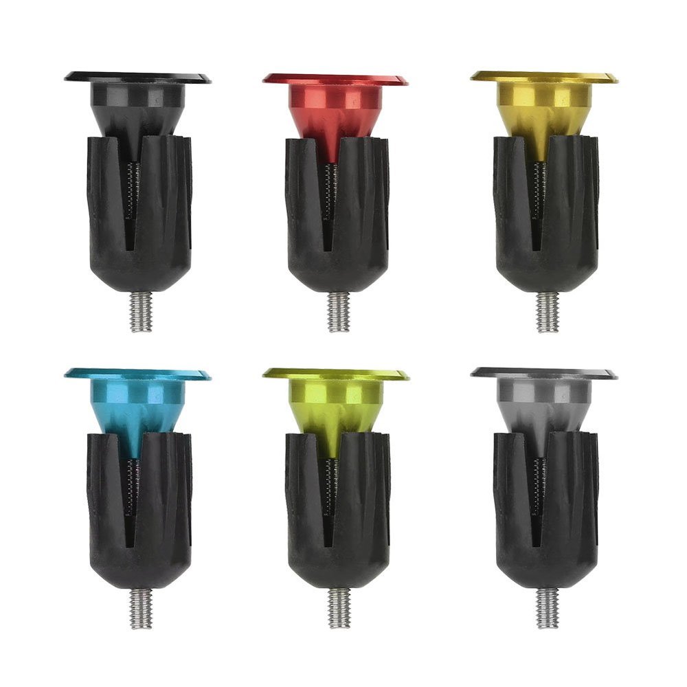 Handlebar Long End Caps Plugs,Cycle End Plugs Aluminum Alloy Handlebar Grip Road Handlebar End5 Colors Available(Black)