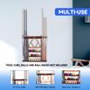 GSE Games & Sports Expert Billiard Cue Stick Hanging Wall Mounting Rack Only, Holds 6 Pool Cue Sticks, Billiard Ball Racks and Full Set of Pool Balls (Mahogany) view 2