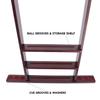 GSE Games & Sports Expert Billiard Cue Stick Hanging Wall Mounting Rack Only, Holds 6 Pool Cue Sticks, Billiard Ball Racks and Full Set of Pool Balls (Mahogany) view 4