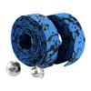 Tbest Handlebar Tape Blue Cork Cloth,Cycle Handlebar Tape Reflective Grip Wrap Tape + 2 Plugs for Mountain Road Bike(Pack of 2)(Blue+Black) view 1
