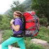 UNISTRENGH 80L Internal Frame Backpacks Outdoor Nylon Hiking Backpack Water-resistant Trekking Bag with Rain Cover for Camping Mountaineering Traveling (Red) view 4