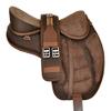 Y&Z Enterprises All Purpose Synthetic Treeless Freemax English Horse Saddle Tack Get Matching Girth & Strap (15.5 Inch Seat, Brown) view 1