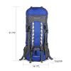 UNISTRENGH 80L Internal Frame Backpacks Outdoor Nylon Hiking Backpack Water-resistant Trekking Bag with Rain Cover for Camping Mountaineering Traveling (Blue) view 2