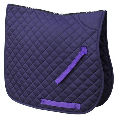 Rhinegold Cotton Quilted Saddle Cloth - Cob - Purple