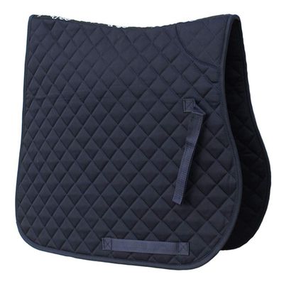 Rhinegold Cotton Quilted Saddle Cloth - Cob - Navy