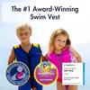 Limmys Premium Kids Swim Vest - Toddler Swim Jacket and Buoyancy Swimming Aid - Modern Design Swimming Vest for Boys, Girls and Babies - with Drawstring Bag view 2
