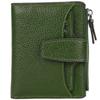 AINIMOER Women's RFID Blocking Leather Small Compact Bi-fold Zipper Pocket Wallet Card Case Purse with id Window (Lichee Green) view 1