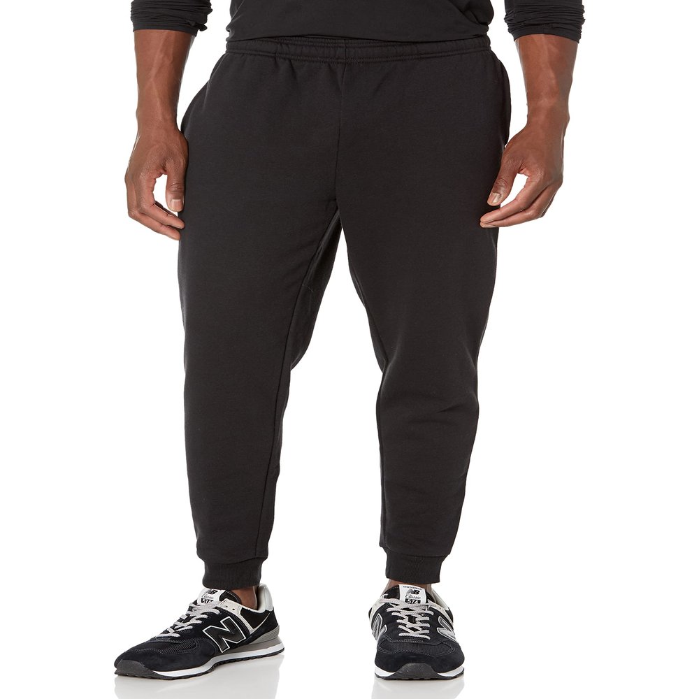 Amazon Essentials Men's Relaxed-Fit Fleece Joggers Sweatpants, Black, X-Small