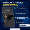 Five Oceans Toggle Boat Anchor Windlass Switch, 2-Pack, Controlling Up/Down Function of Boat Anchor Windlasses, Waterproof, 12 Volts, SPDT 3-Terminal Switch, Stainless Steel Plate - FO3740-M2 view 2