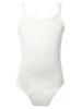 Agoky Girl's Basic Crisscross Back Gymnastic Dance Clothing Cotton Cami Ballet Performance Dancewear Sports Leotard Unitard White 12-14 Years view 4