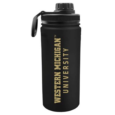 The Fanatic Group Western Michigan University Dual Walled Stainless Steel Sports Bottle, Design 1 - Black