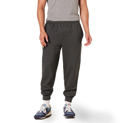 Amazon Essentials Men's Relaxed Joggers Sweatpants, Fleece, Comfortable Fit, Charcoal, Large