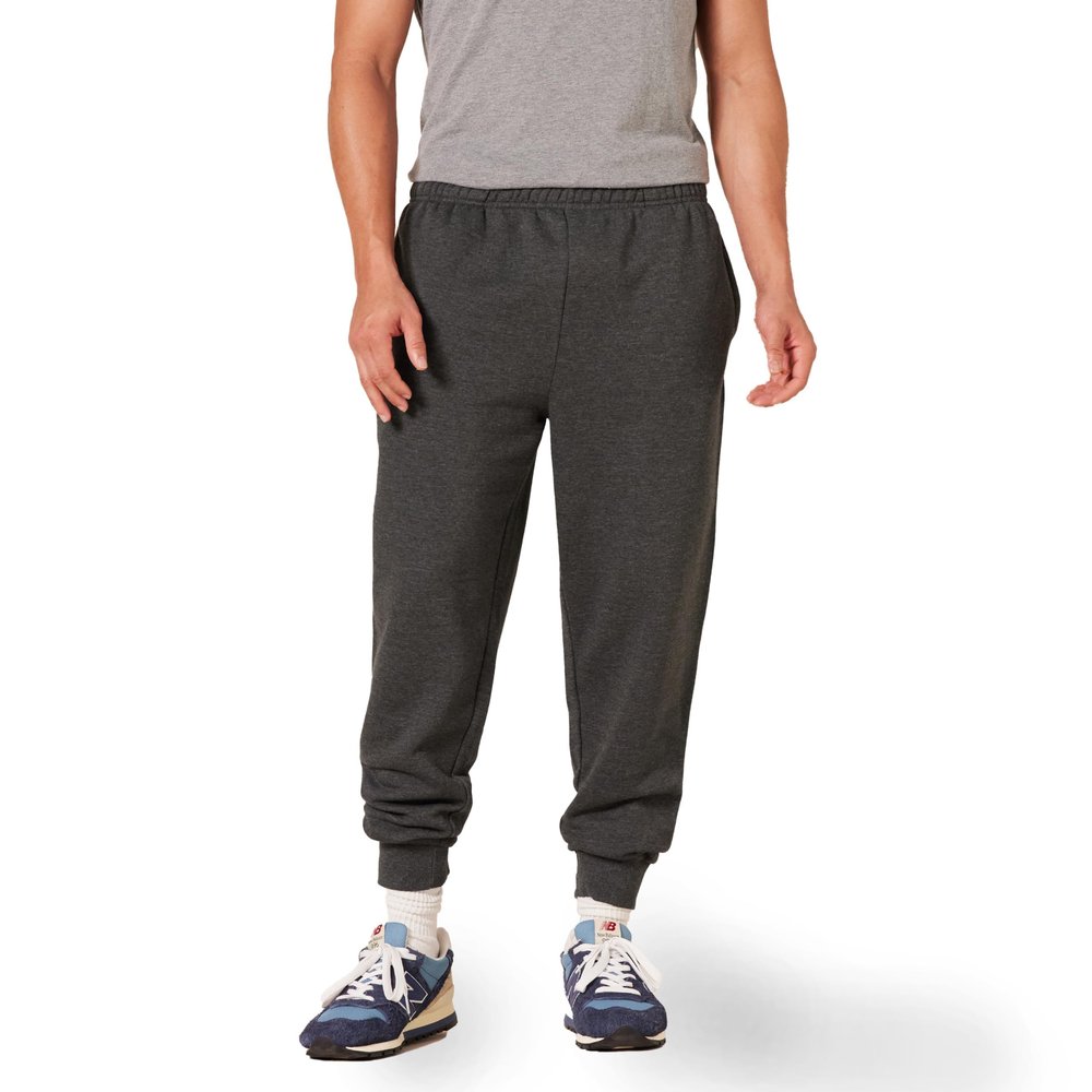 Amazon Essentials Men's Relaxed Joggers Sweatpants, Fleece, Comfortable Fit, Charcoal, Large