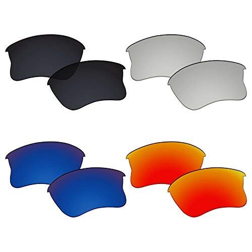Galvanic Replacement Lenses for Oakley Flak Jacket XLJ | Flak Jacket XLJ Asian Fit Sunglasses - Black + Sapphire + Ruby + Chrome