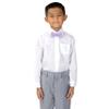 Spring Notion Boys' Pre-Tied Banded Satin Bow Tie, Medium, Lilac view 2