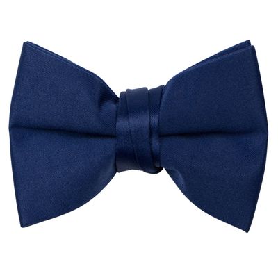 Spring Notion Boys' Pre-Tied Banded Satin Bow Tie, Small, Navy
