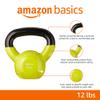 Amazon Basics Vinyl Kettlebell, 12 pound, Yellow view 2