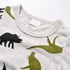 ACESTAR Toddler Boys Summer Cotton Clothes Sets Short Sleeve Tee Shirt and Short Set Kids Cartoon Dinosaur Printing Clothing Sets for Boy(Red,5T) view 2