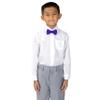 Spring Notion Boys' Pre-Tied Banded Satin Bow Tie, Medium, Purple view 2
