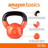 Amazon Basics Vinyl Kettlebell, 20 Pounds, Orange view 2