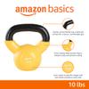 Amazon Basics Vinyl Kettlebell, 10 Pounds, Light Orange view 2