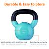 Amazon Basics Vinyl Kettlebell, 40 Pounds, Light Blue view 3