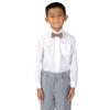 Spring Notion Boys' Pre-Tied Banded Satin Bow Tie, Small, Pink Copper view 2
