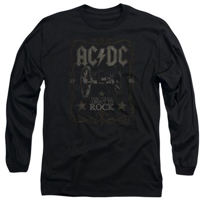 ACDC Rock Label Unisex Adult Long-Sleeve T Shirt for Men and Women Black