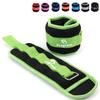 Ankle Weights for Women, Men and Kids - 1 LB x 2 Strength Training Wrist/Leg/Arm Weight with Adjustable Strap for Jogging, Gymnastics, Aerobics, Physical Therapy (Green) view 1