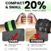 Ankle Weights for Women, Men and Kids - 1 LB x 2 Strength Training Wrist/Leg/Arm Weight with Adjustable Strap for Jogging, Gymnastics, Aerobics, Physical Therapy (Green) view 2