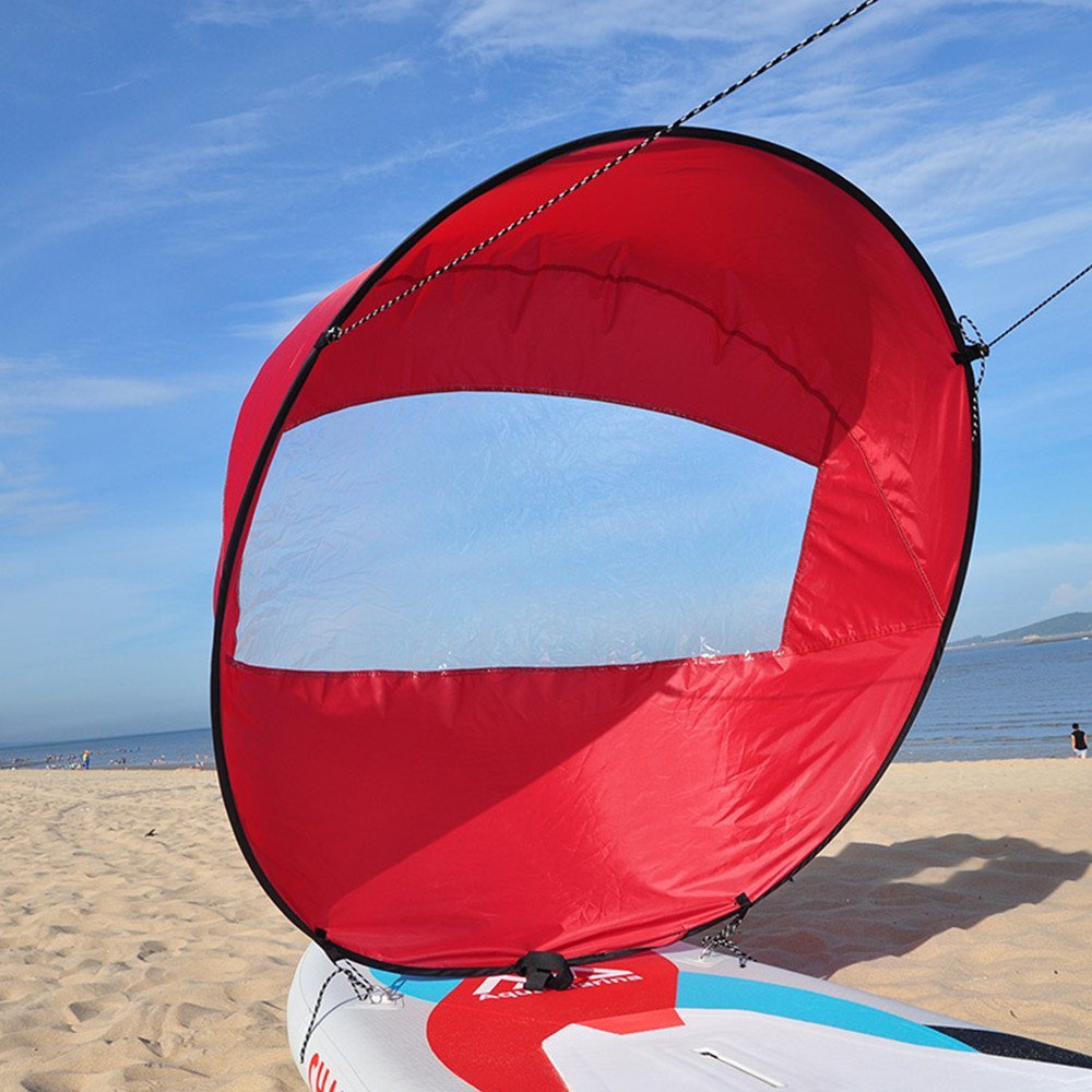 Homebeast 42" Foldable Kayak Wind Paddle Sailing Popup Board Boat Sail Rowing Downwind Boat Canoe Sail Kit,Kayak Accessories,Easy Setup,Compact & Portable