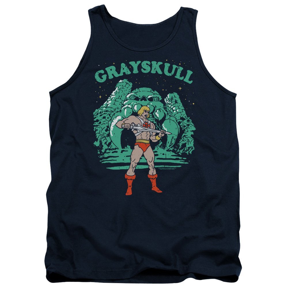 Masters of The Universe Grayskull Nights Unisex Adult Tank Top for Men and Women Navy