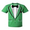 Promotion & Beyond Tuxedo (Black) with Pocket Square Ceremony Men's T-Shirt, 3XL, Green view 1