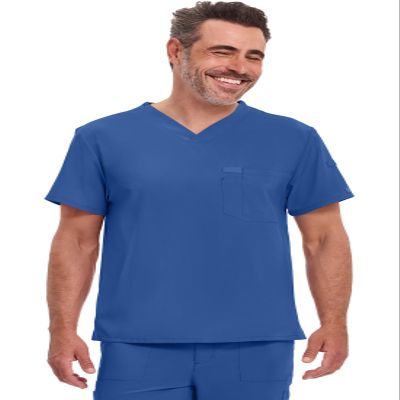 Dickies EDS Essentials Men Scrubs Top Tuckable V-Neck DK635, XS, Galaxy Blue