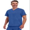 Dickies EDS Essentials Men Scrubs Top Tuckable V-Neck DK635, XS, Galaxy Blue view 4