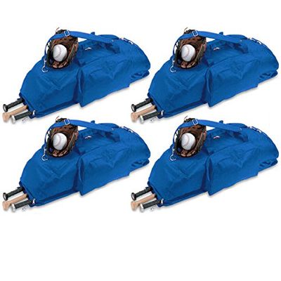 TRENDWAVE SPORTSWEAR 4 Pack of Large Sports Bags for Baseball Softball Cricket (Royal)
