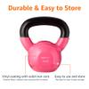 Amazon Basics Vinyl Kettlebell, 15 pound, Pink view 3
