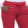 Dynamix Scrubs for Women, Drawstring Cargo Pants for Women Plus Size DK130T, 2XL Tall, Red view 3