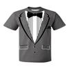 Promotion & Beyond Tuxedo (Black) with Pocket Square Ceremony Men's T-Shirt, 2XL, Charcoal view 1