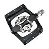 Exustar E-PM820 Single Sided Clipless SPD Pedals plus DH Platform Side view 1