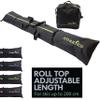 Athletico Two-Piece Ski and Boot Bag Combo | Store & Transport Skis Up to 200 CM and Boots Up To Size 13 | Includes 1 Ski Bag & 1 Ski Boot Bag (Black with Green Trim) view 1