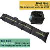 Athletico Two-Piece Ski and Boot Bag Combo | Store & Transport Skis Up to 200 CM and Boots Up To Size 13 | Includes 1 Ski Bag & 1 Ski Boot Bag (Black with Green Trim) view 2