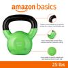 Amazon Basics Vinyl Kettlebell, 25 Pounds, Light Green view 2