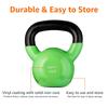 Amazon Basics Vinyl Kettlebell, 25 Pounds, Light Green view 3