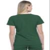 Dickies EDS Essentials, Mock Wrap Top Scrubs for Women with Four-Way Stretch and Moisture Wicking DK625, XL, Hunter Green view 2