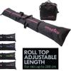 Athletico Two-Piece Ski and Boot Bag Combo | Store & Transport Skis Up to 200 CM and Boots Up To Size 13 | Includes 1 Ski Bag & 1 Ski Boot Bag (Black with Pink Trim) view 2