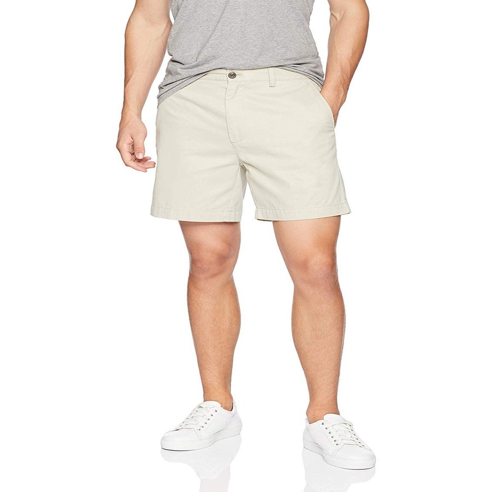 Amazon Essentials Men's Classic-Fit 7" Chino Shorts, Stone, 40